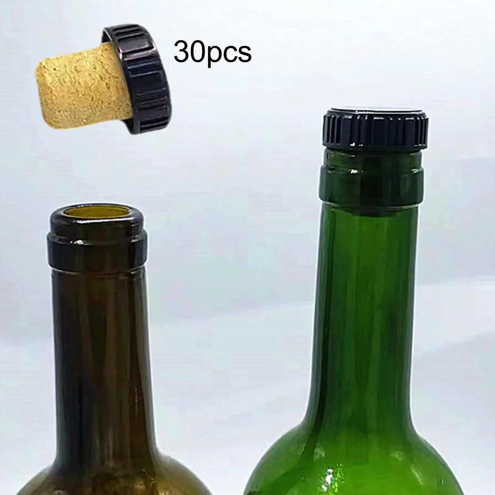 30 Pieces Wine Sealer Reusable Replacement Wine Bottle Stopper T Shaped Cork for Hotels Cafes Clubs Wedding Bar