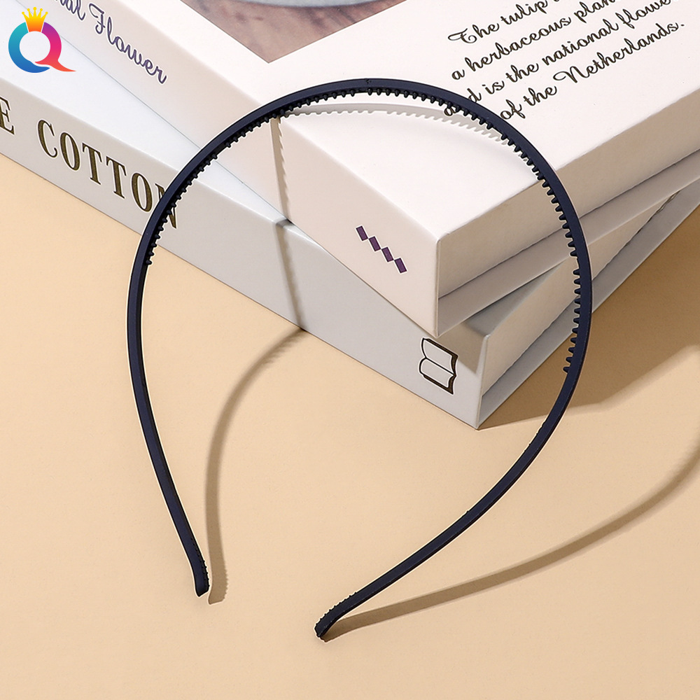 4mm Wide Thin Plastic Plain Headband for Women Girls Matte Hair Bands Teeth Comb DIY Skinny Hair Hoop Sport Hair Accessories