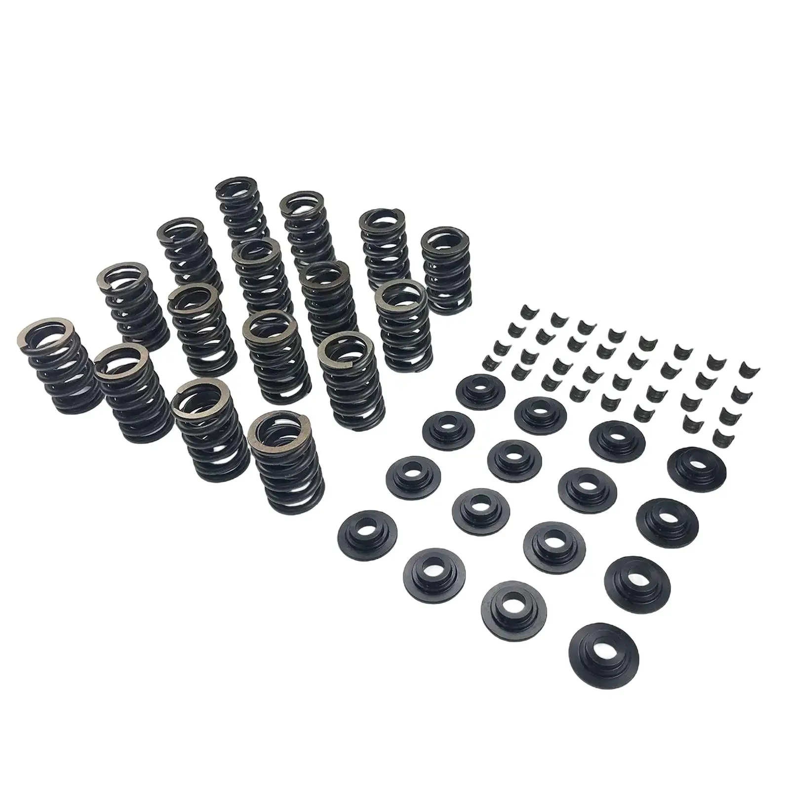 64x Valve Springs Kit with Steel Retainers HD Locks Fit for Chevy Sbc 327 350 400 Automobiles Components Professional Engines