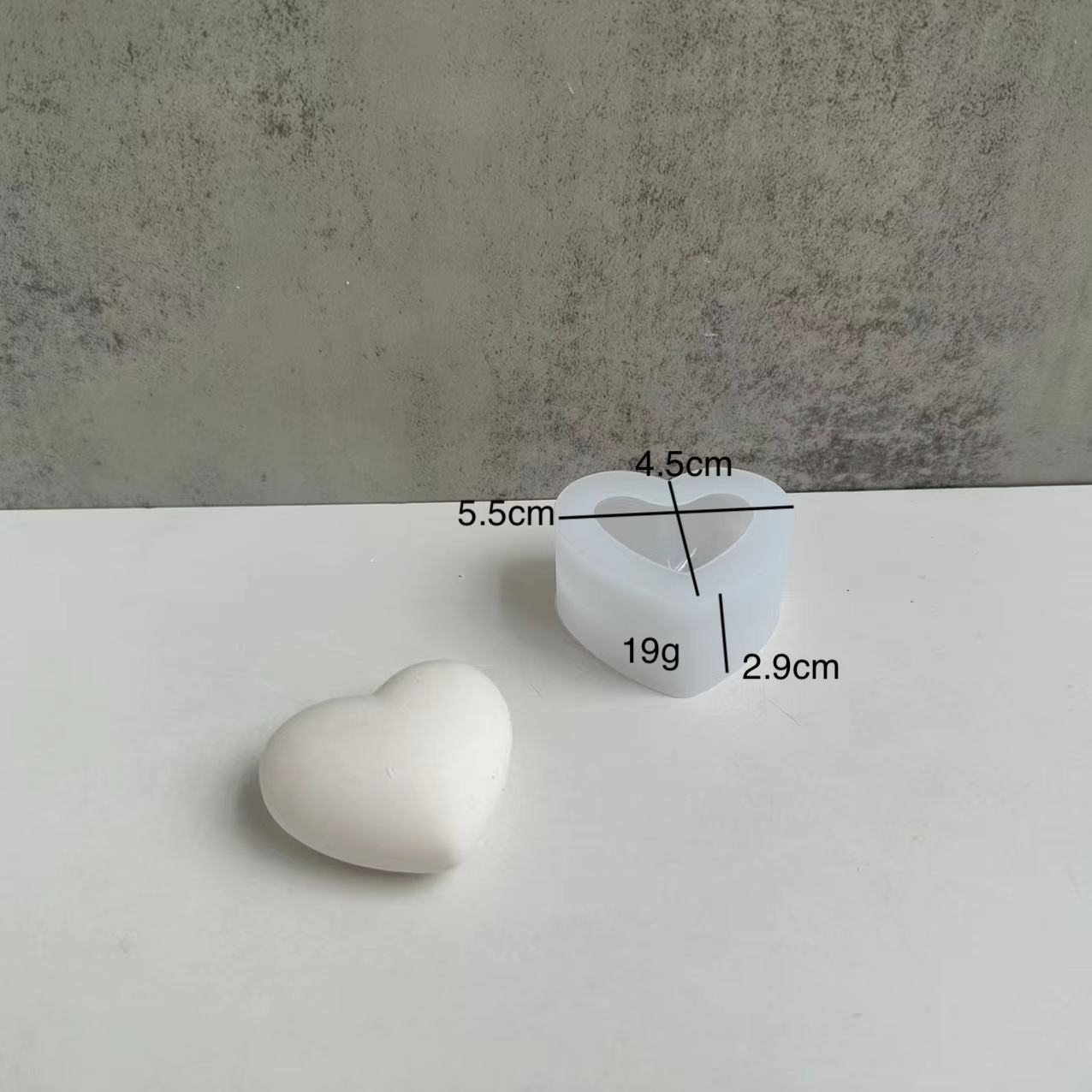 3D Liebe Herz Silikon Form Aroma Gips Kerze Form DIY Dessert Mousse Backen Gebäck Süßigkeiten Schokolade Formen Kuchen Dekoration – Detail 5