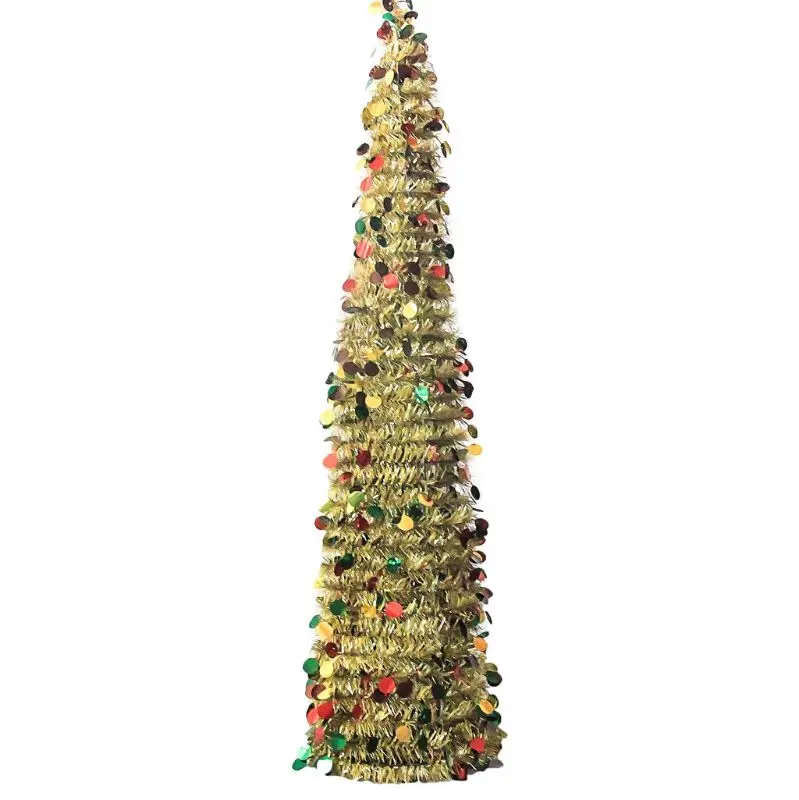 Romantic Christmas Tree Foldable Artificial Trees Christmas Decorations Desktop Ornament Gift for Adults Friends Girls