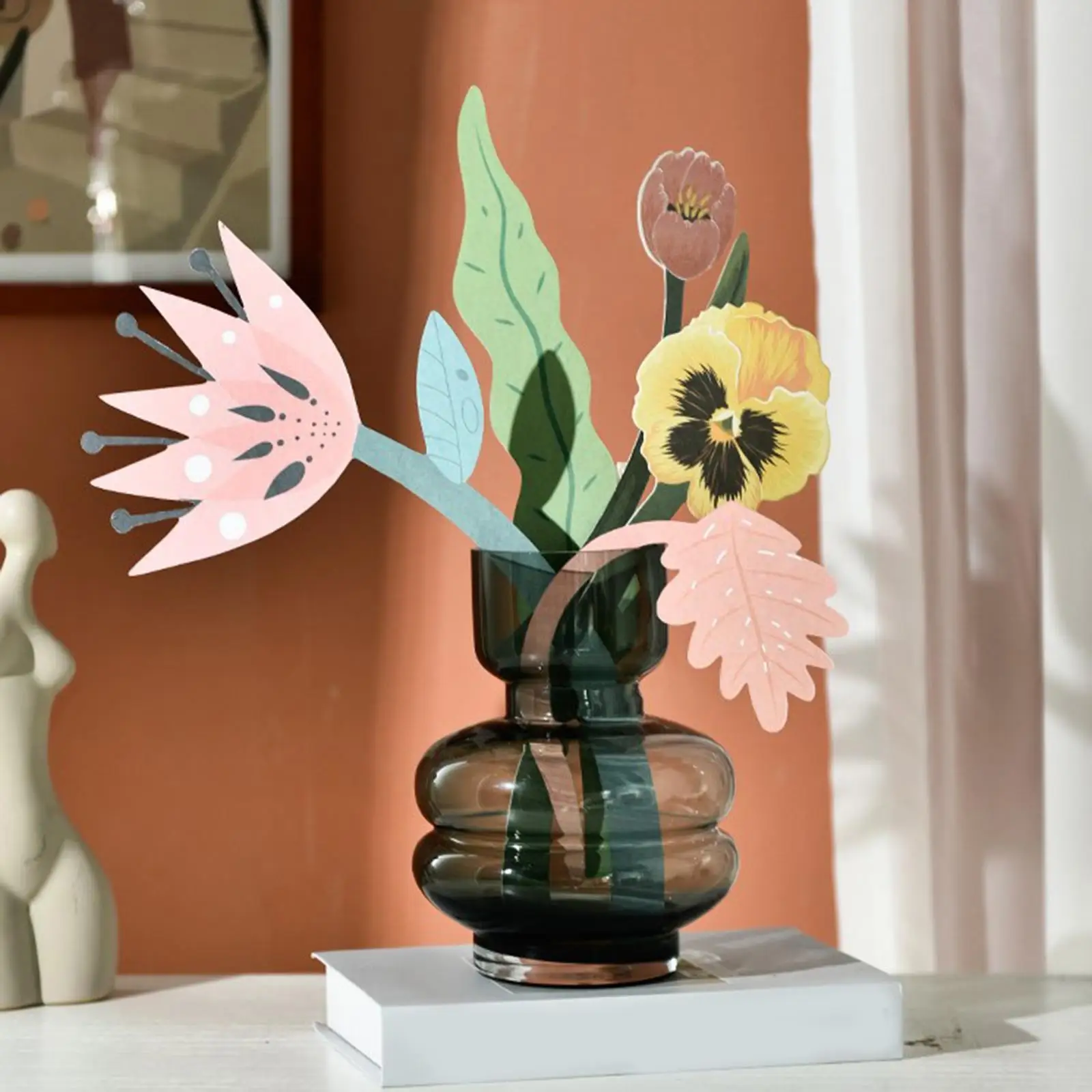 Paper Flower Art Bouquet Fragrance Card Decorative Nordic Style for Wedding DIY Craft Flower Arrangement Scrapbooking Store