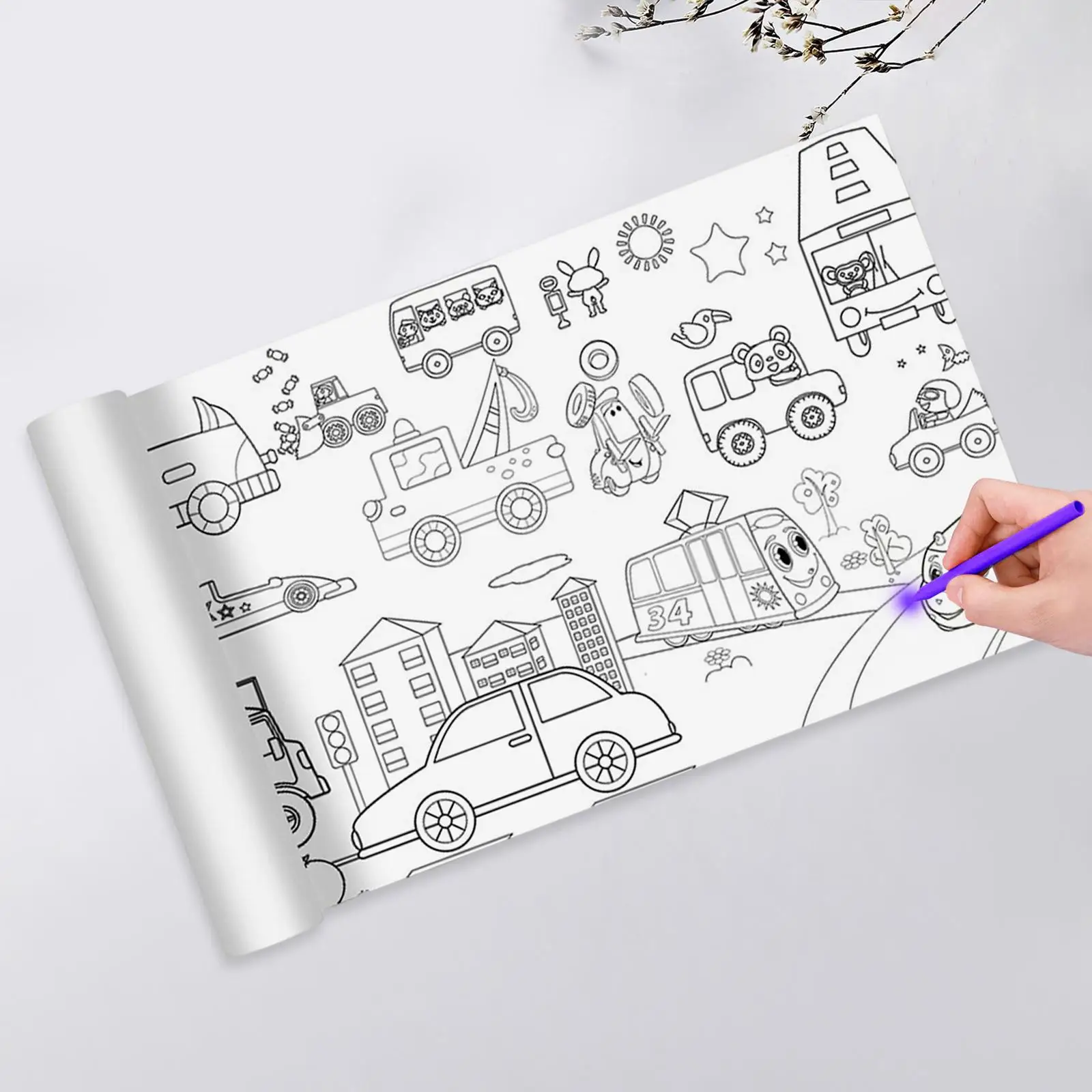 Unique Children Colouring Roll Wall Sticker Watercolor for Adults Classroom