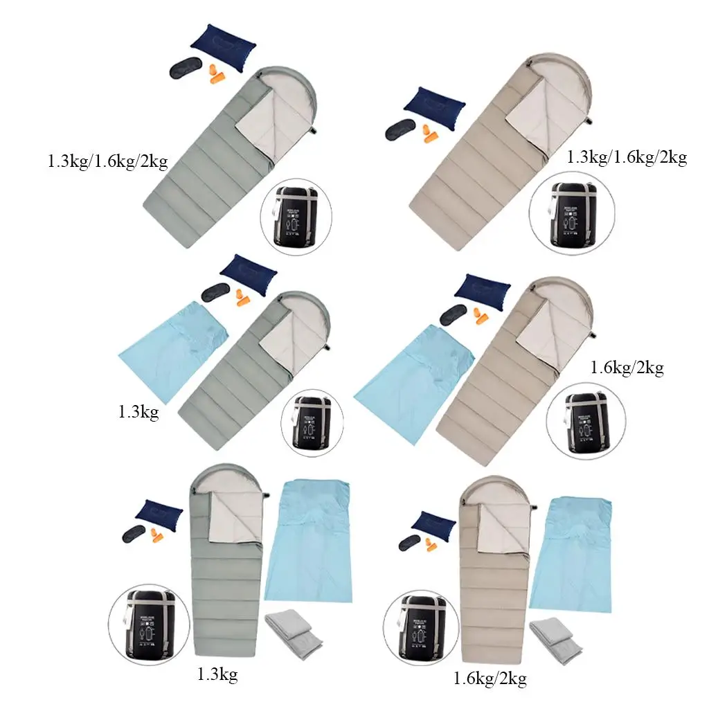 Ultralight -15~15 Degree Cotton Sleeping Bag Backpacking Camping Sleep Bag Indoor Outdoor Office Sleeping Mat