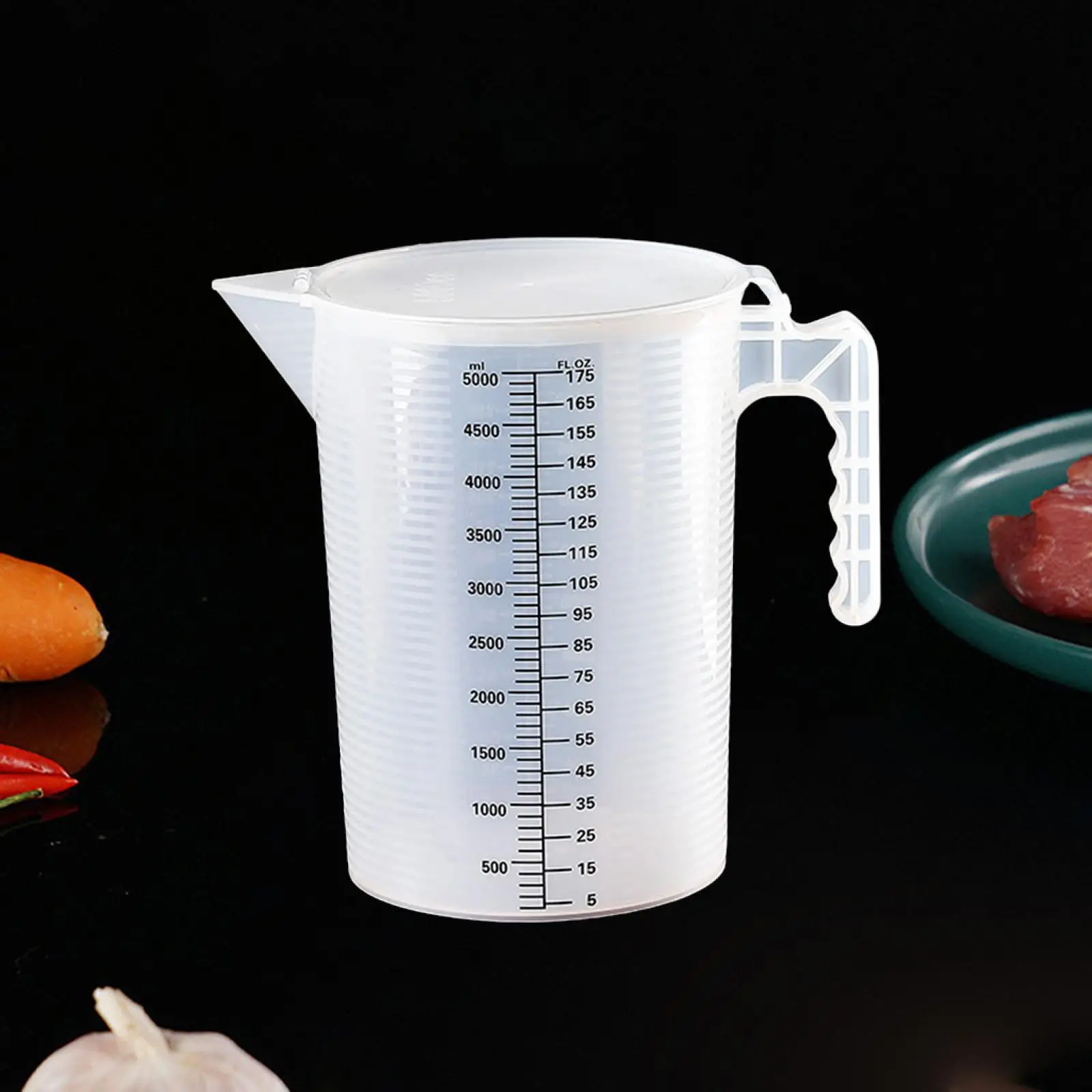 Plastic Water Pitcher 5000ml Leakproof Clear Juice Beverage Jar Large Capacity with Lid for Tea Picnic Restaurant Milk Bedside