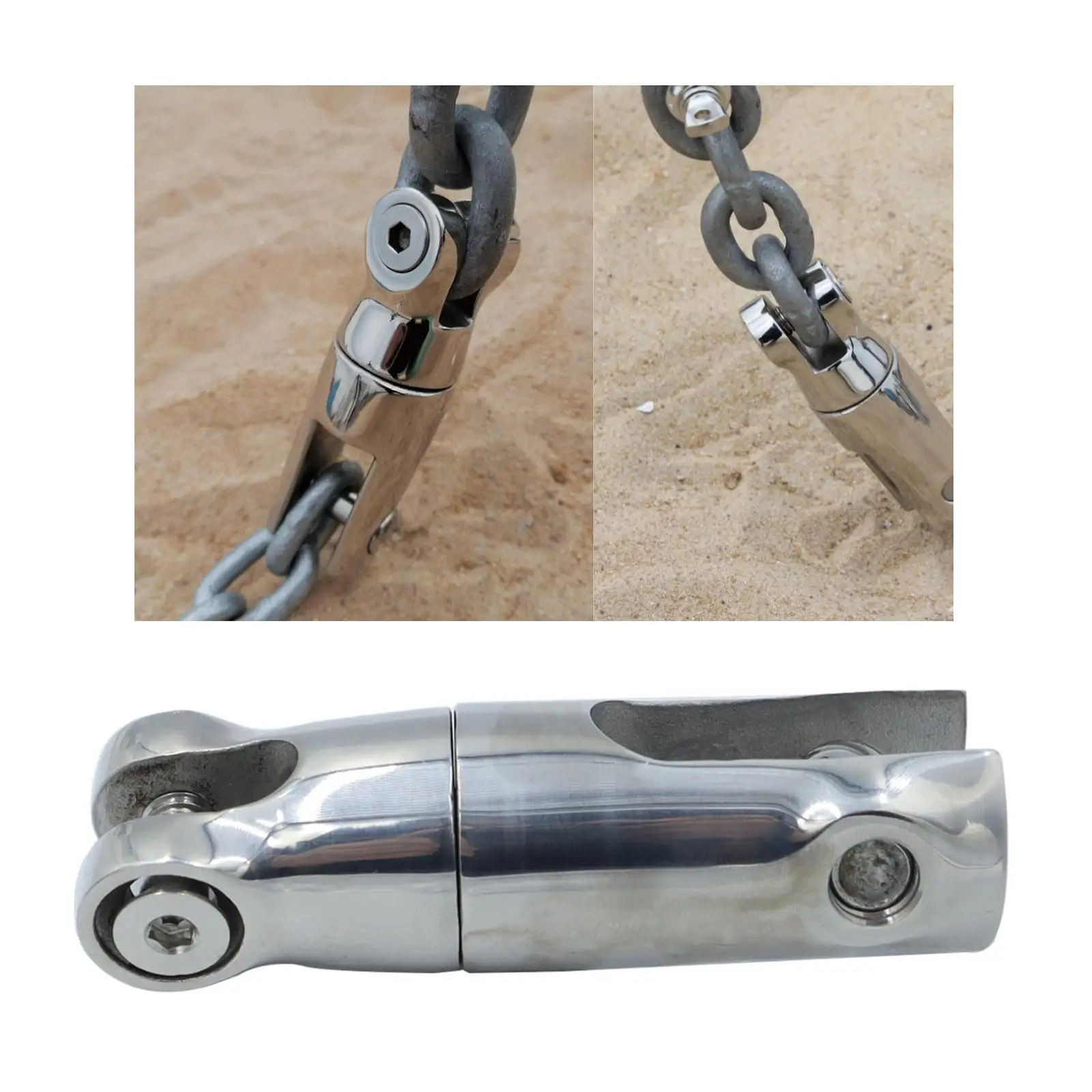 Boat Anchor Swivel Connector Anchor Chain Connector 316 Stainless Steel Double Directional for Ship Yacht Boat Dinghy Canoe