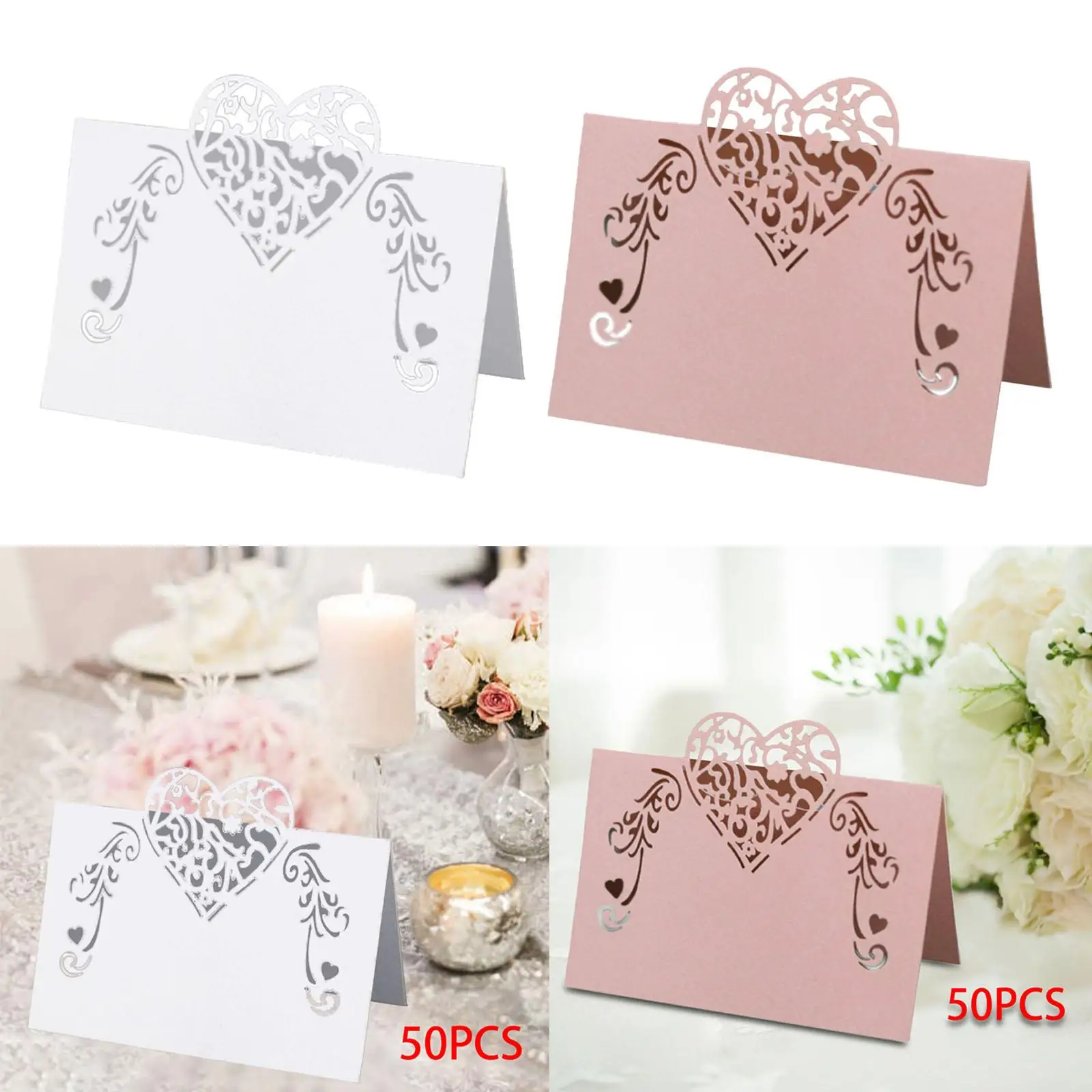 50 Pieces Paper Place Cards Seating Place Card for Baby Shower Birthday