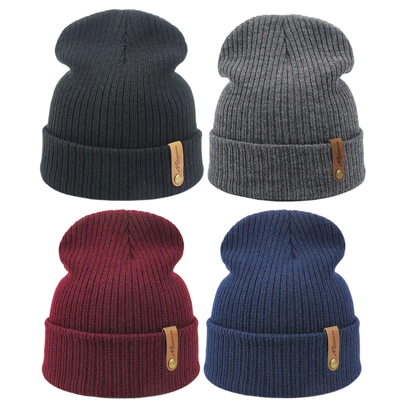 Mens Winter Slouchy Beanie Women Warm Baggy Beanie Knit Hat Fashion Knit
