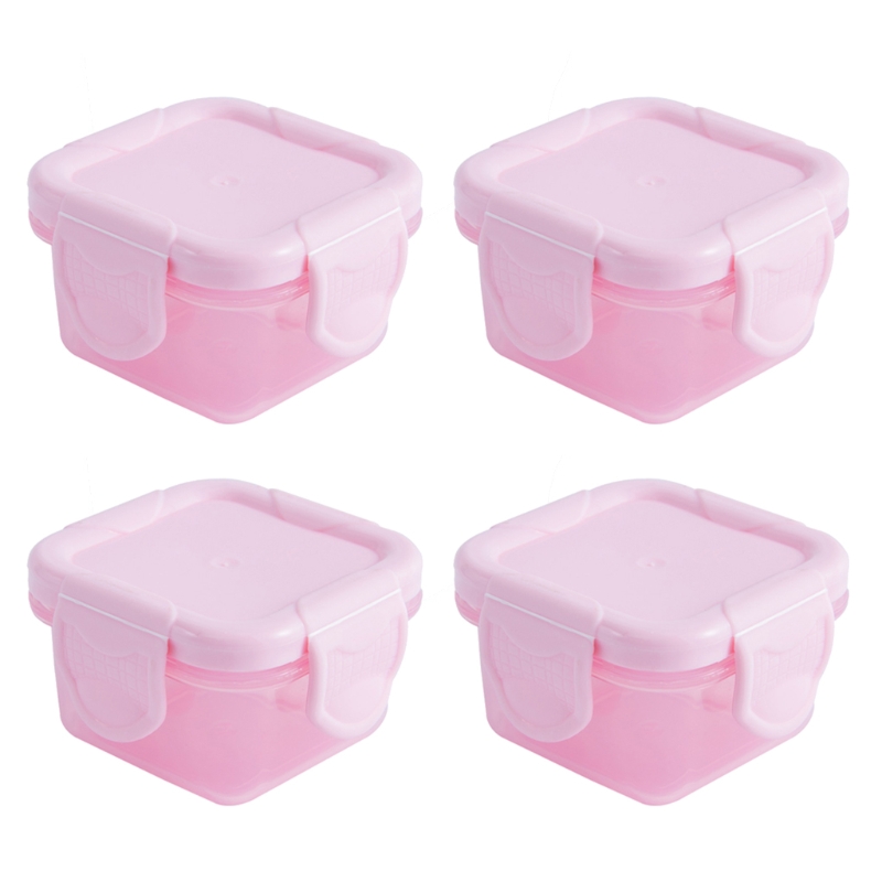 Set mit 4 Baby-Lebensmittel-Gefrierschränken für Neugeborene, 60 ml, Aufbewahrungsbehälter in 6 Farben, Mini-Lebensmittelgewürz – Detail 5