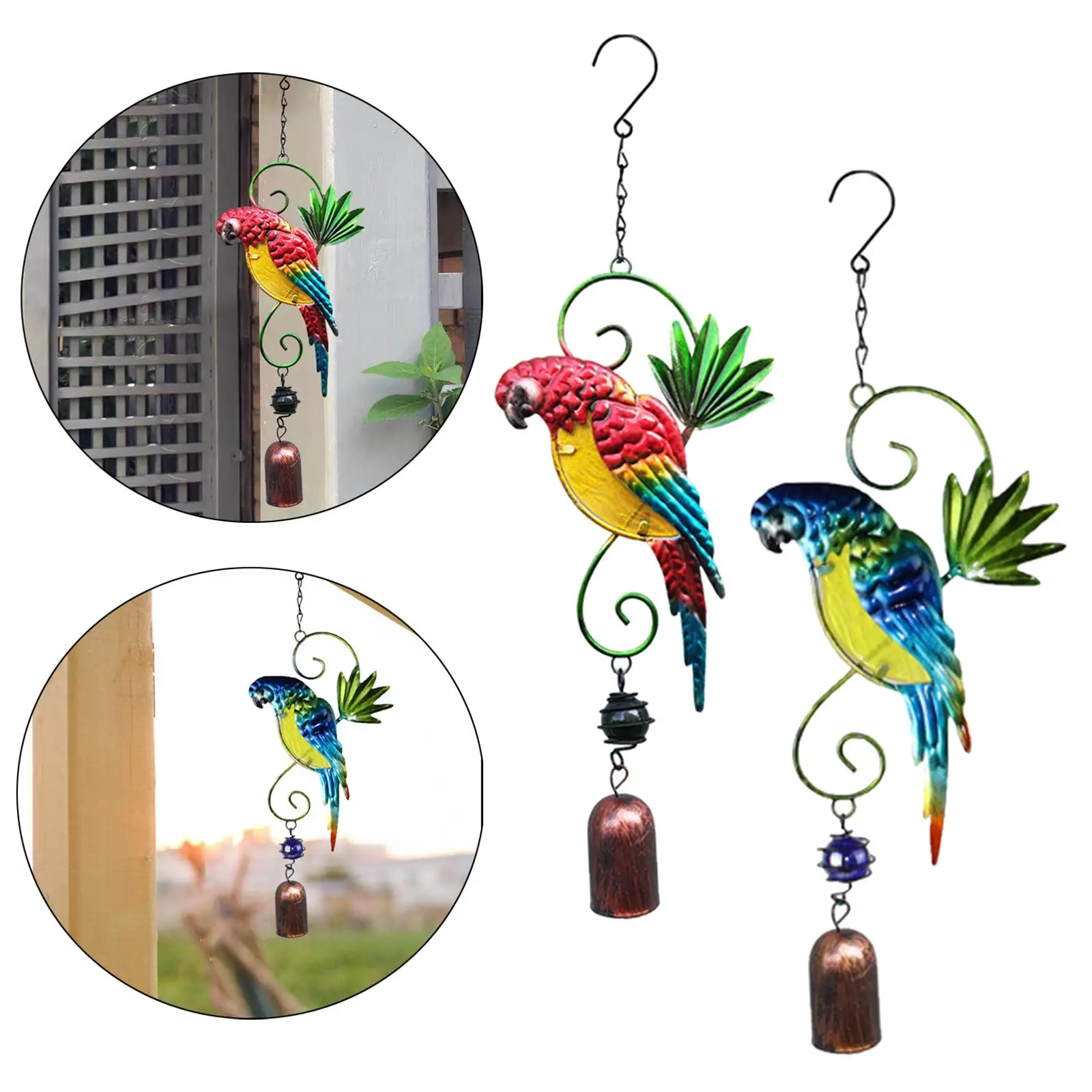Parrot Wind Chime Cute Home Ornament for Home Hanging Ornament Outdoor Home