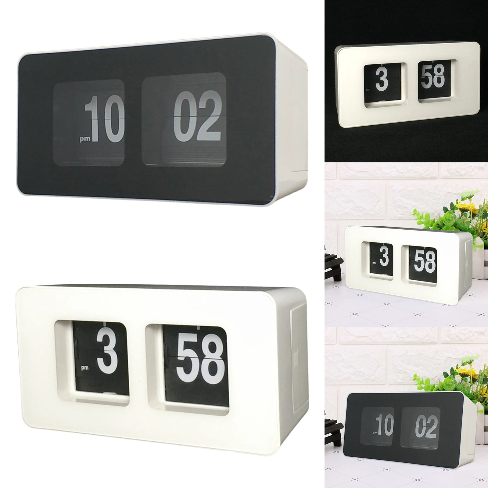 2pcs Auto Clock Clock Battery Operated Silent Sweep Bedroom 