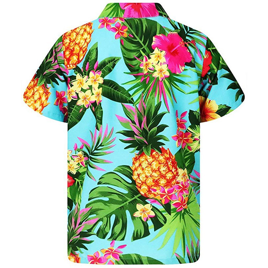 Title 7, Women Hawaiian Shirts Tropical Floral Pineapple...