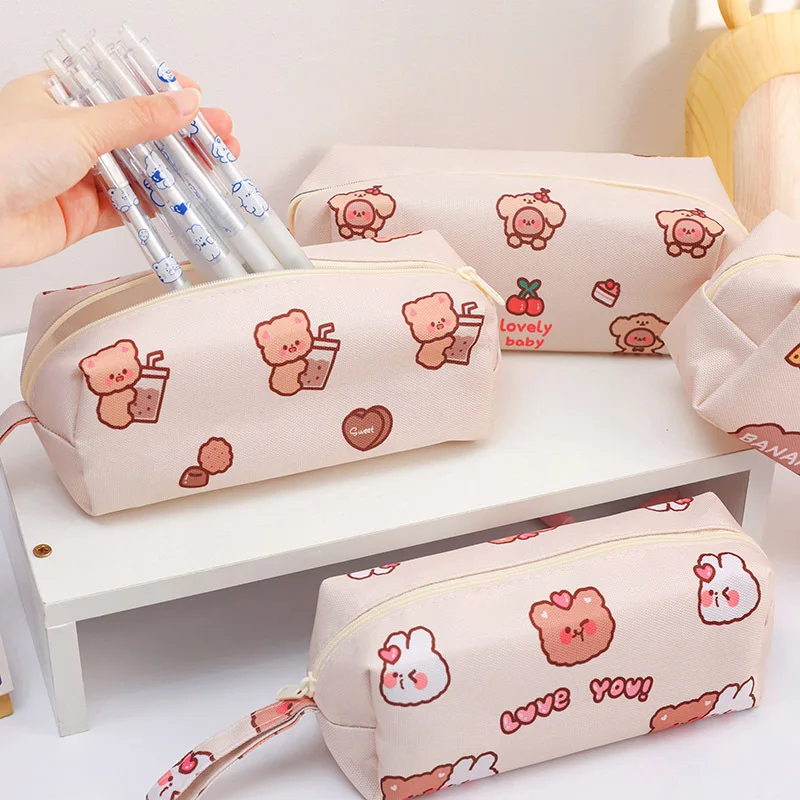 Cyflymder Kawaii Pencil Cases Large Capacity Pencil Bag Pouch