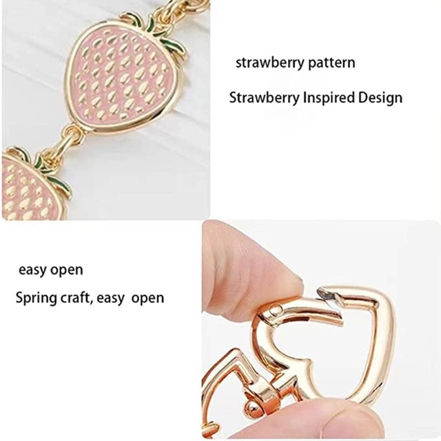 Bag Strap Extender Strawberry Shape Chain Strap Extender Replacement Bag  Charm