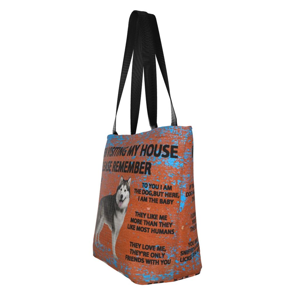 Personalizado Adorável Pug Dog Canvas Shopping Bag