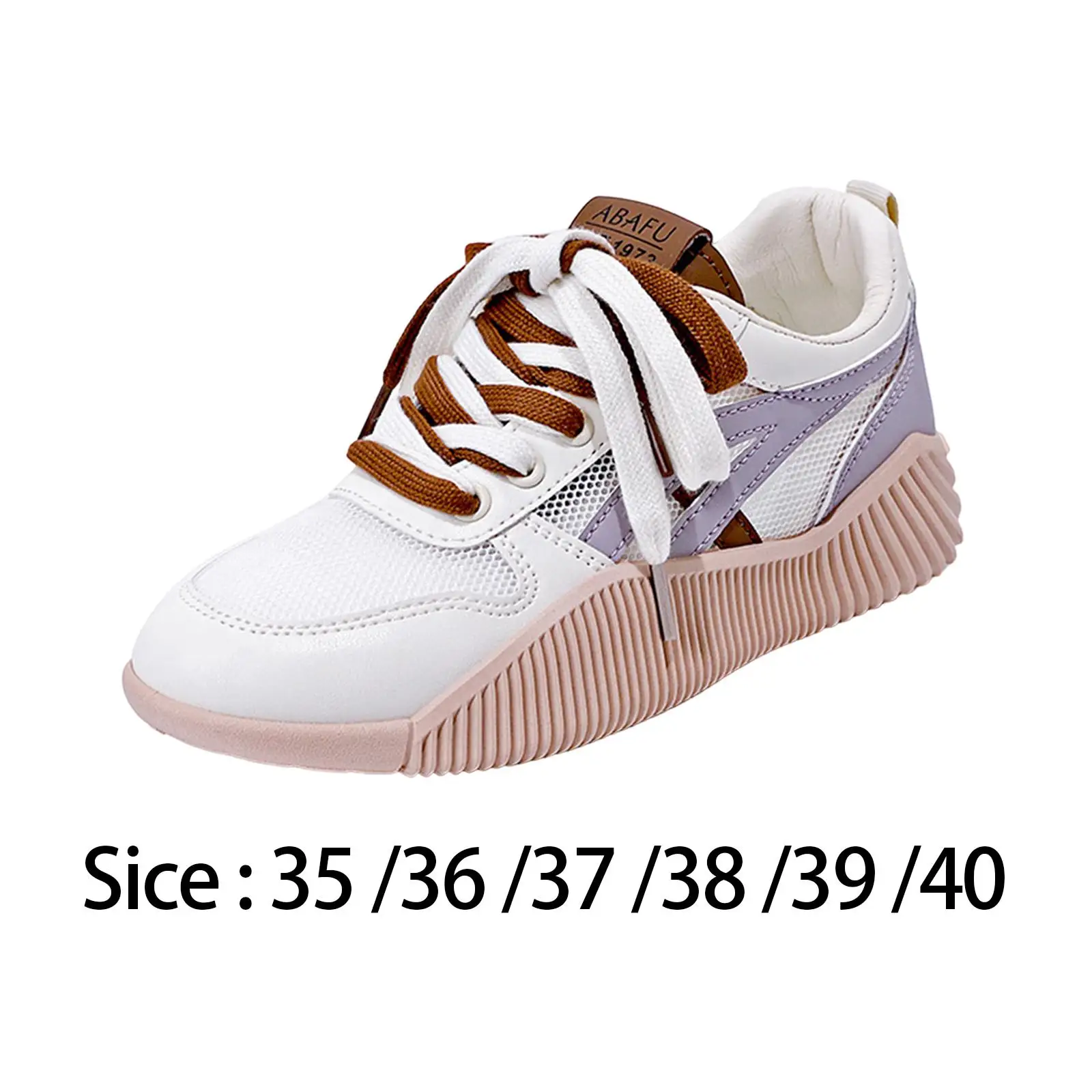 Women Platform Sneakers Comfortable Sports Shoes PU Upper Fashion Trainers