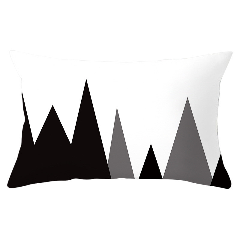 Description Picture 4 of itemGeometry Cushion Cover 30x50 Polyester Pillowcase Decorative Sofa Cushions Pillowcover Home Decor Black Yellow Pillow Cases