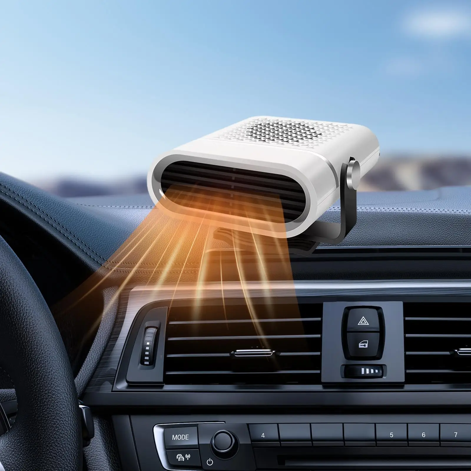 Car Heater Fan 2 Modes Car Accessories Warmer Machine Fast Heating Demister