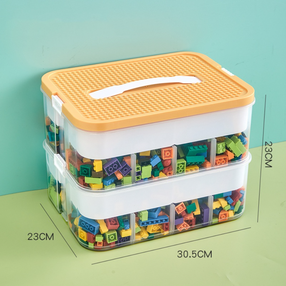 Title 6, Kinder-Baustein-Aufbewahrungsbox, transparent, ...