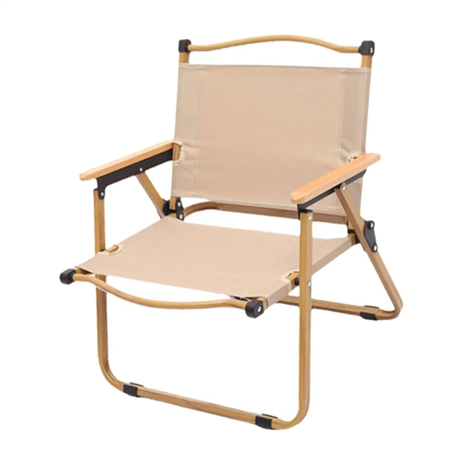 Camping Folding Chair Backrest Chair Lightweight Portable Holds 330lbs Heavy Duty Armchair for Park Concert Lawn Beach Garden