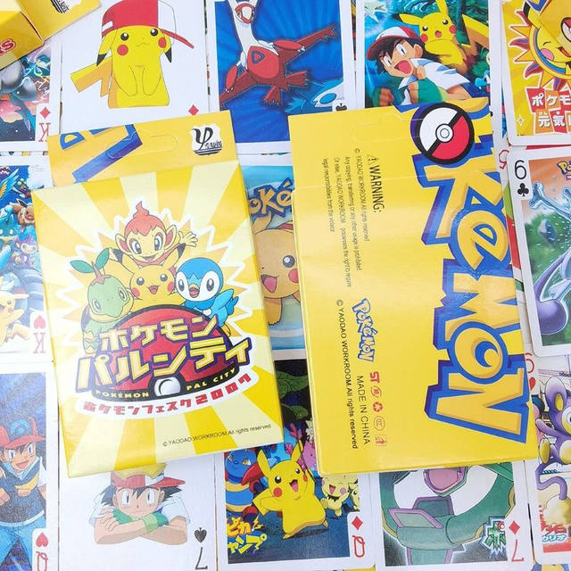 TAKARA TOMY Pikachu Pokemon Xiaozhi One Hundred Thousand Volts Anime Online  Game Peripheral Poker Board Game Solitaire - AliExpress