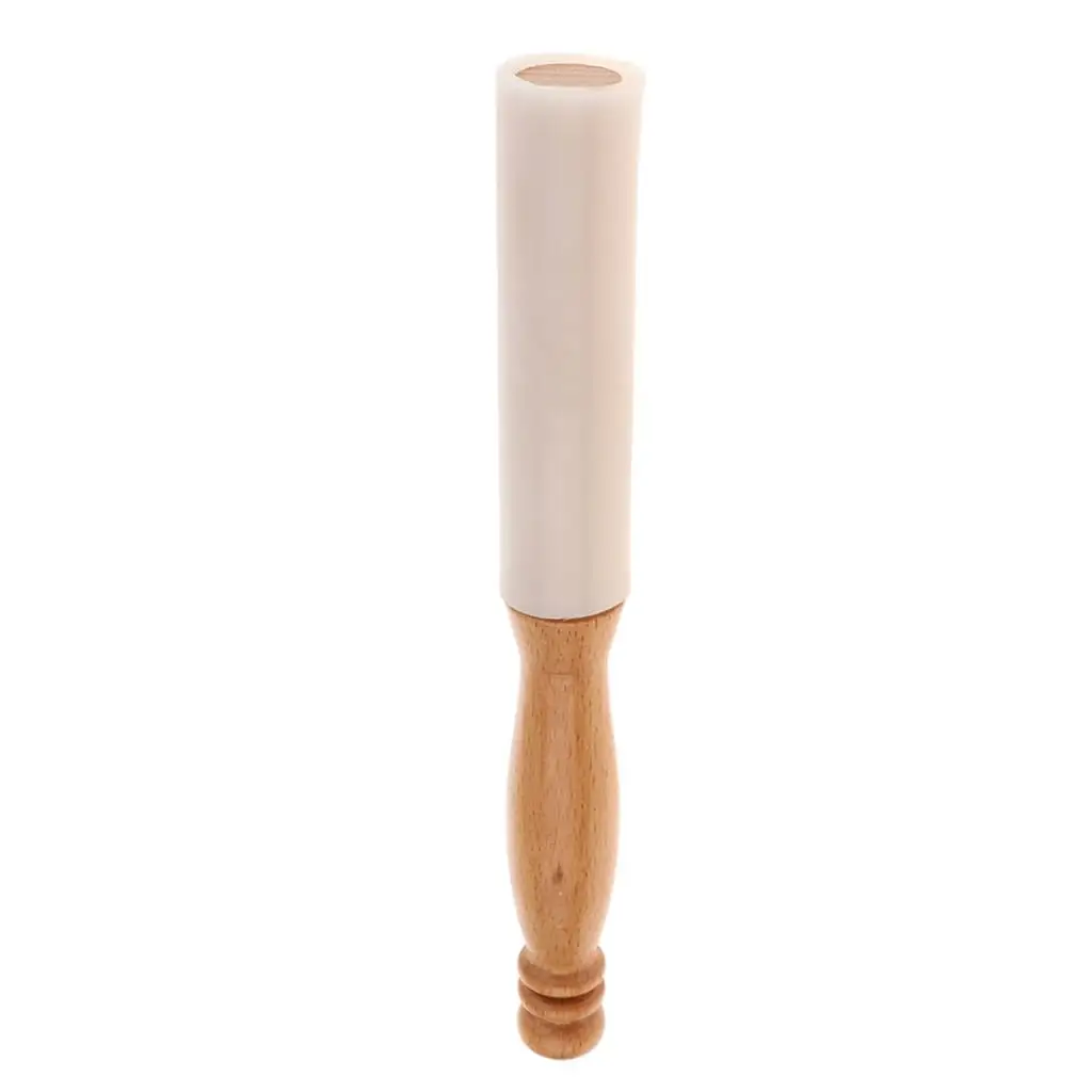 Tooyful Rubber Mallet Stick Beater Wood Handle Musical Pyramid Mallet Tool Crystal Singing Bowl Accessory 24.2cm/9.52inch