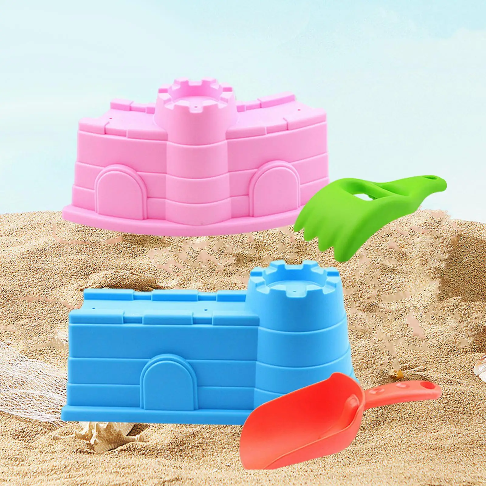 Castle Building for Kids Sandbox Play Sand Castle Toys for Beach Winter Snow Toys for Toddlers Boys Girls Outdoor Activities