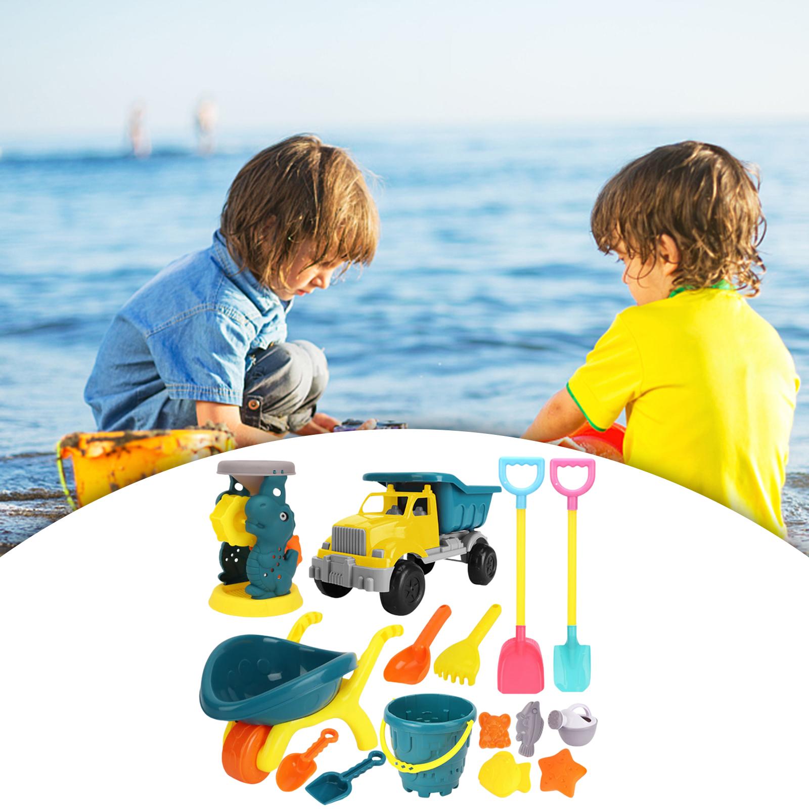 15 Pieces Summer Beach Toy Bucket Beach Game Toy for Outdoor Seaside Kids Children