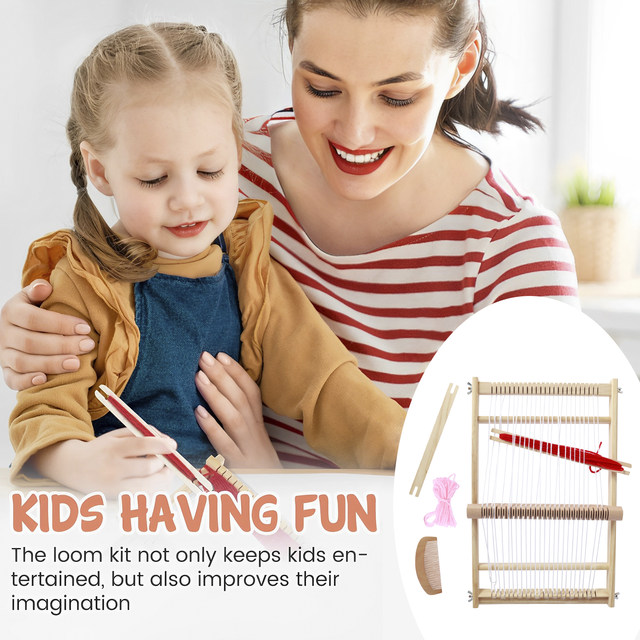 Kit Tessitura Per Principianti E Appassionati - 400 Passanti 10 Colori, Uncinetto Metallo, Navetta E Borsa - Ideale Per Presine E Lavori Creativi (Rosa) - Foto 6