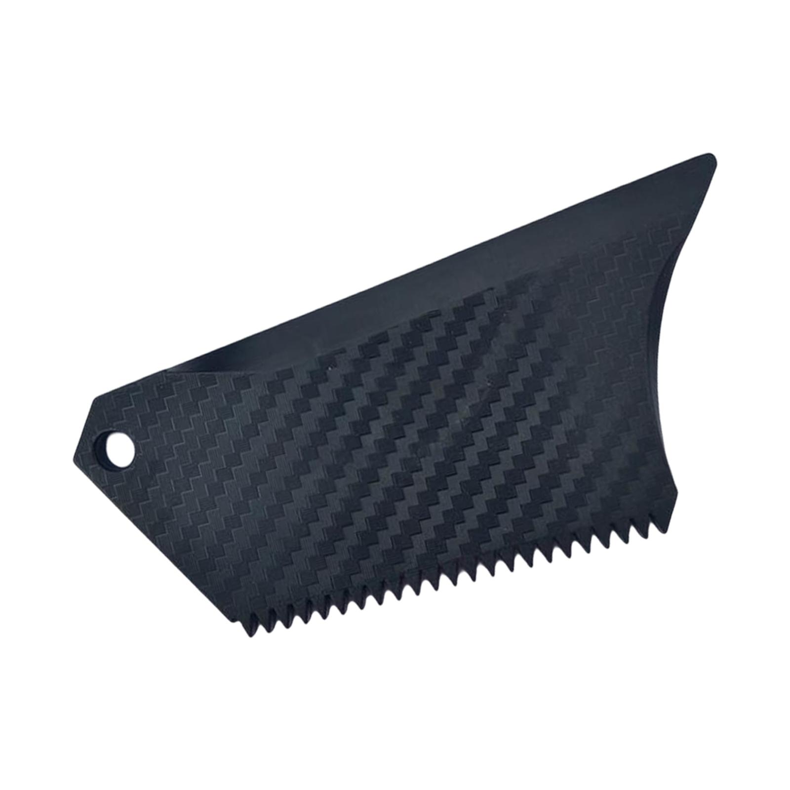 Portable Surfboard Wax Comb Black Cleaner Tool Jagged Edges Keychain Hole PP Accessory Remover for Water Sports Surfboard