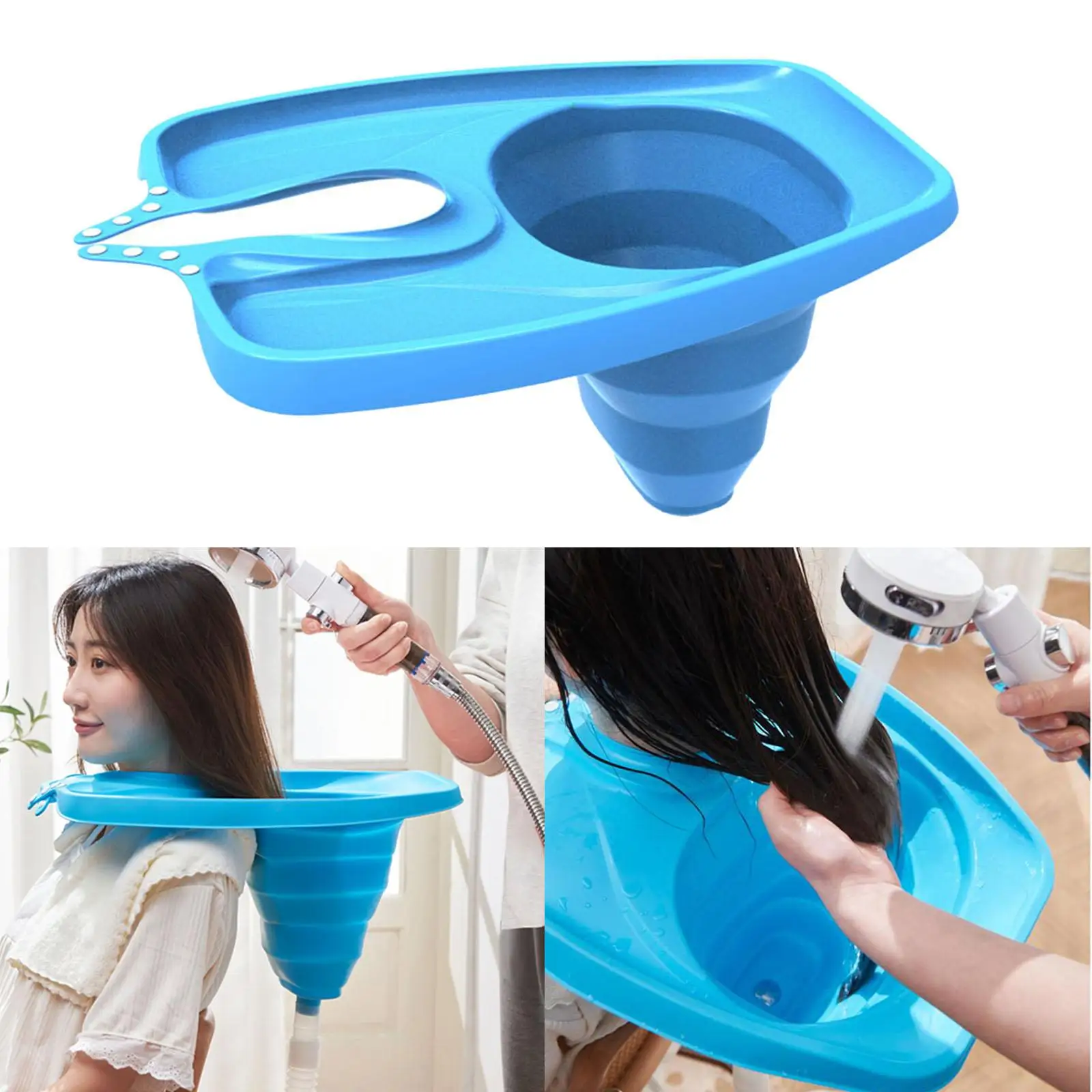 Hair Washing Basin Foldable Adjustable Shampoo Board Washing  Mobile Tray for Hair Salon Home Salon Rinsing Pregnant Teen