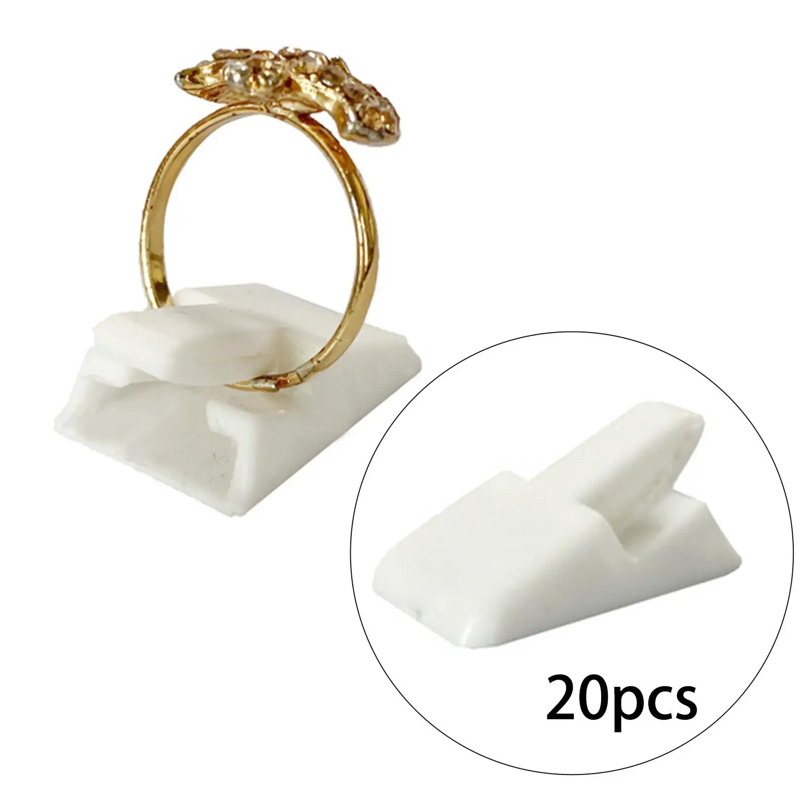 20 Pieces Ring Holder Jewelry Ring Decorative Organiser Ring Clip Stand Lightweight Jewellery Holder Rack Display Stand Showcase