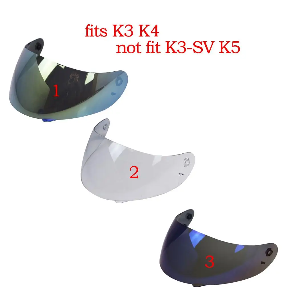 Full Face Motorcycle Helmet Visor for  K3 K4 Helmets Len Blue/Transparent