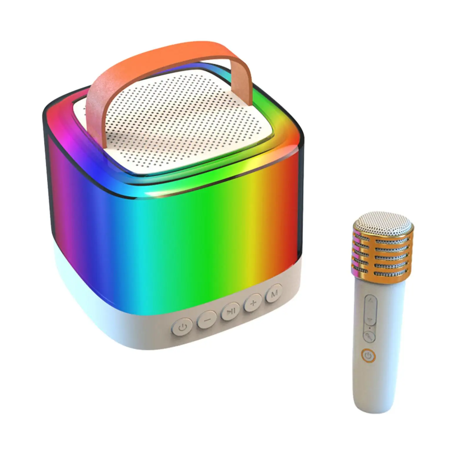 Small Speaker Stereo Sound Microphone Bluetooth Small Speaker Portable Singing Artifact for Travel Party Outdoor