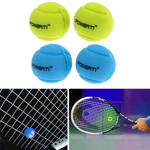 4 Pieces Ball Tennis Squash Racket Vibration Dampener Shock Absorber