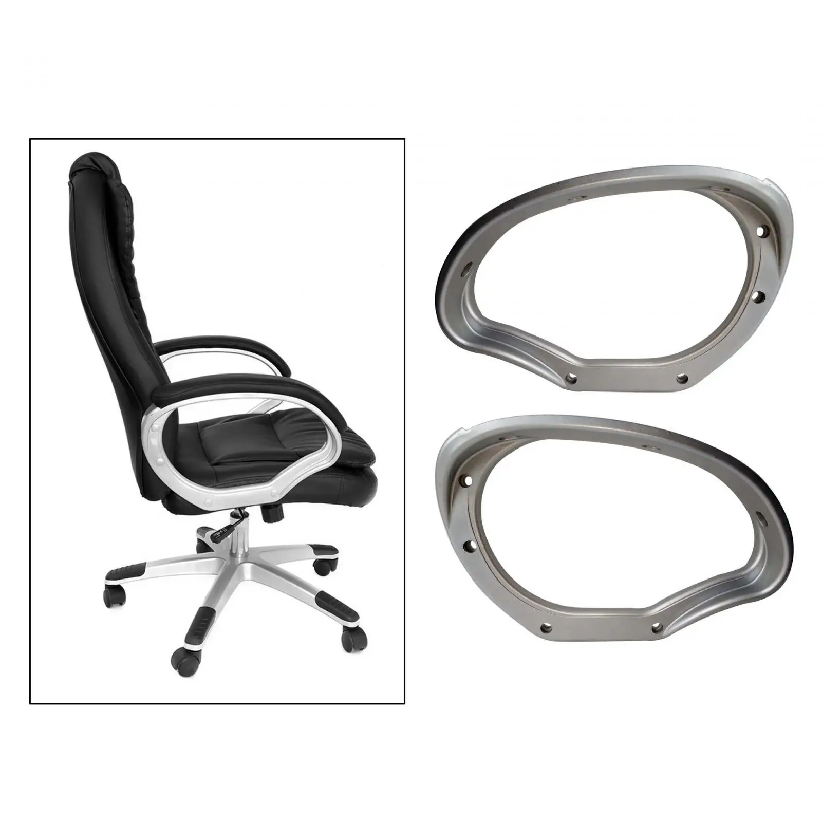 2Pcs Chair Armrest Repair Accessories Universal Office Computer Chair Handle Bracket for Swivel Lifting Chair Home Office Chair