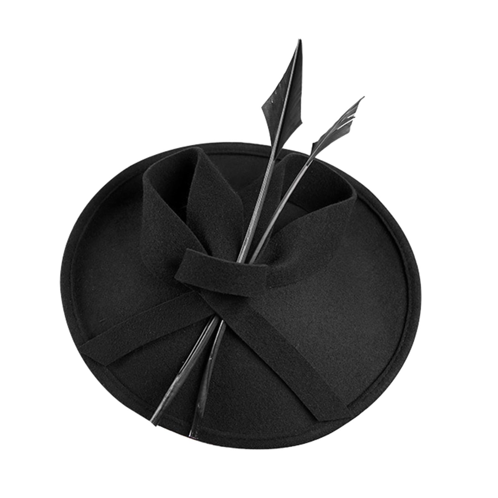 Women Fascinator Hat Cocktail Tea Party Kentucky Derby Vintage Style Hair Clip Bridal Headwear for Wedding Church Photography