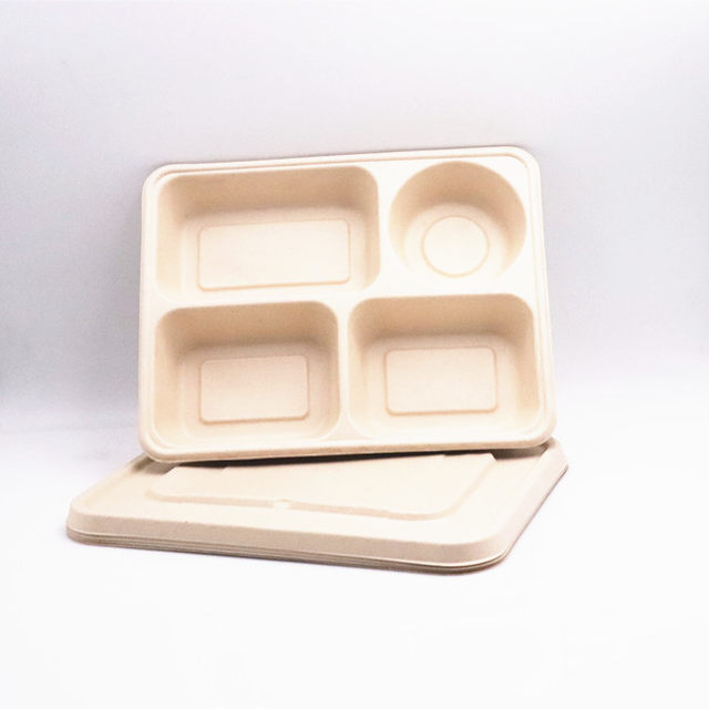 Takeaway Food Packaging Disposable Bagasse Tray Multi-Compartment Bento Box  Lunch Box Meal Preparation Container Microwave - China Disposable 5  Compartment Tray and Custom Biodegradable Food Tray price