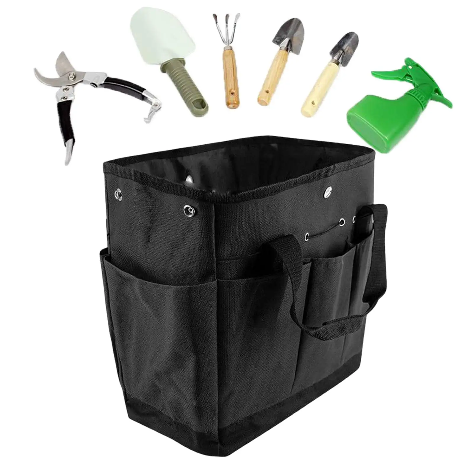 Heavy Duty Garden Tool Bag Durable Weaving Handles Strap for Gardening