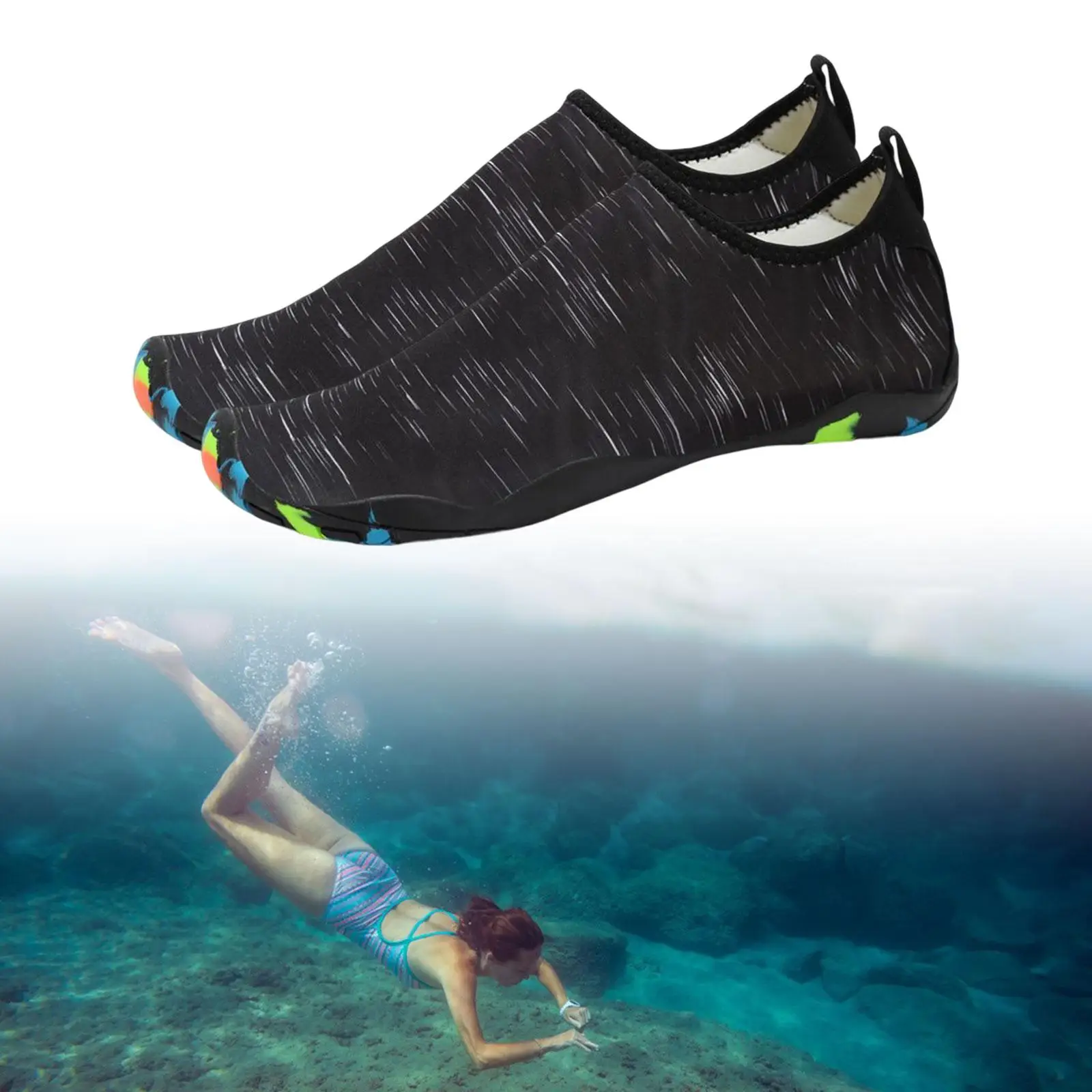 Men Women Water Shoes Barefoot Sock Slip on Shoes for Beach Surfing