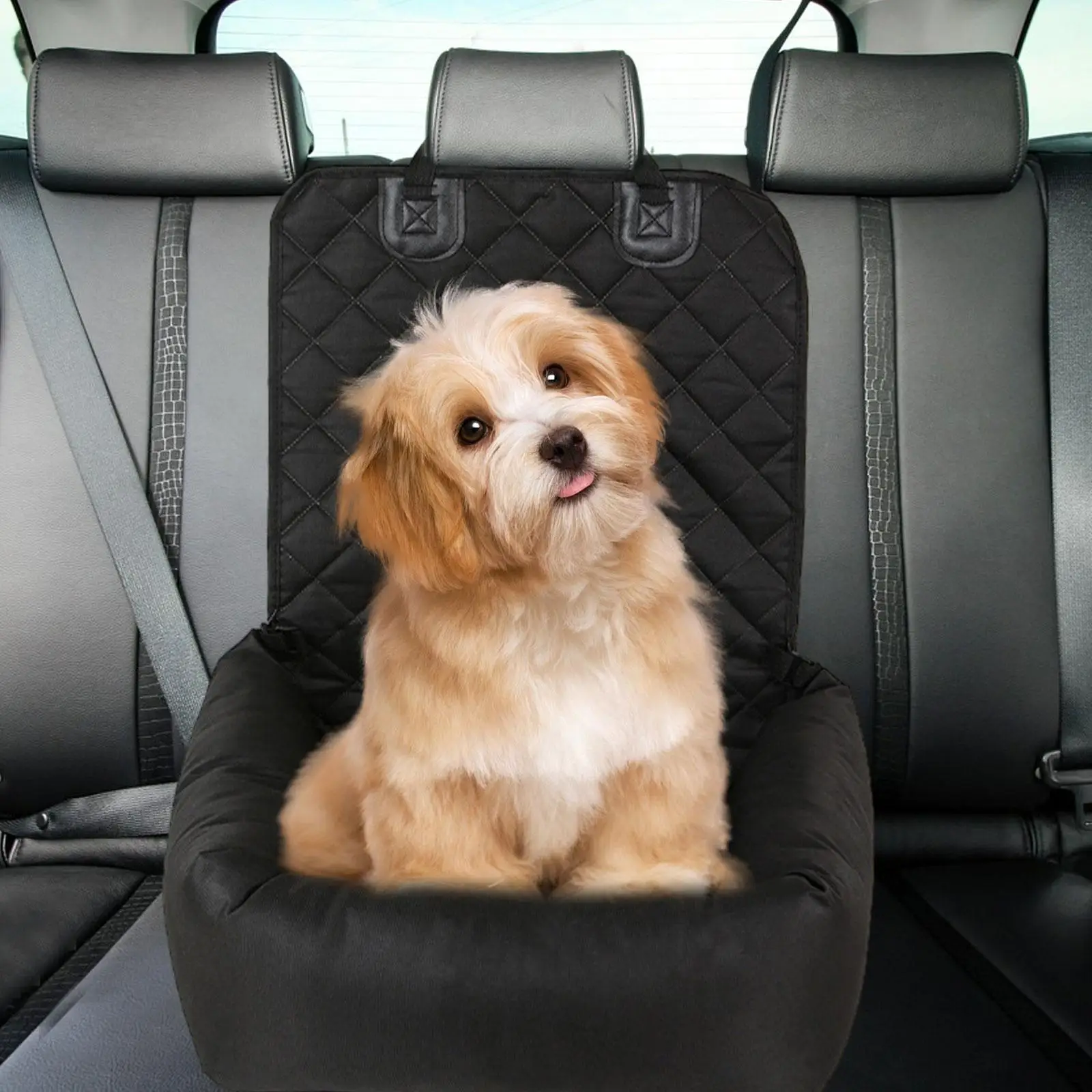 Dog Car Seat Car Console Dog Seat Breathable Soft Seat Comfortable Stable Pet