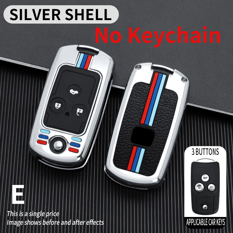 Pelle della copertura del protettore di telecomando di vibrazione della cassa chiave dell'automobile della lega per Honda Accord CR-V CRV Civic Jazz CR-Z 2011 2012 - S6541895fcec04f73bcb358f46a42f3b8X