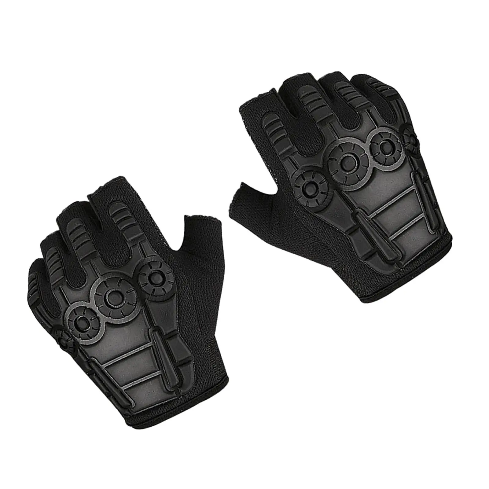 Half Finger Gloves Portable Open Finger Nonslip Fingerless Gloves for Men Women Adults Unisex Powerlifting Bodybuilding Camping