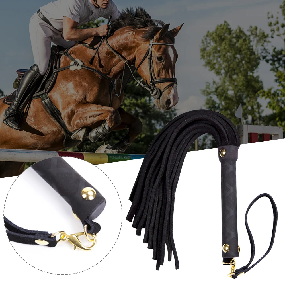 Crop Training Tool Horse Riding Whip Outdoor Sports Racing Faux Leather Gift 