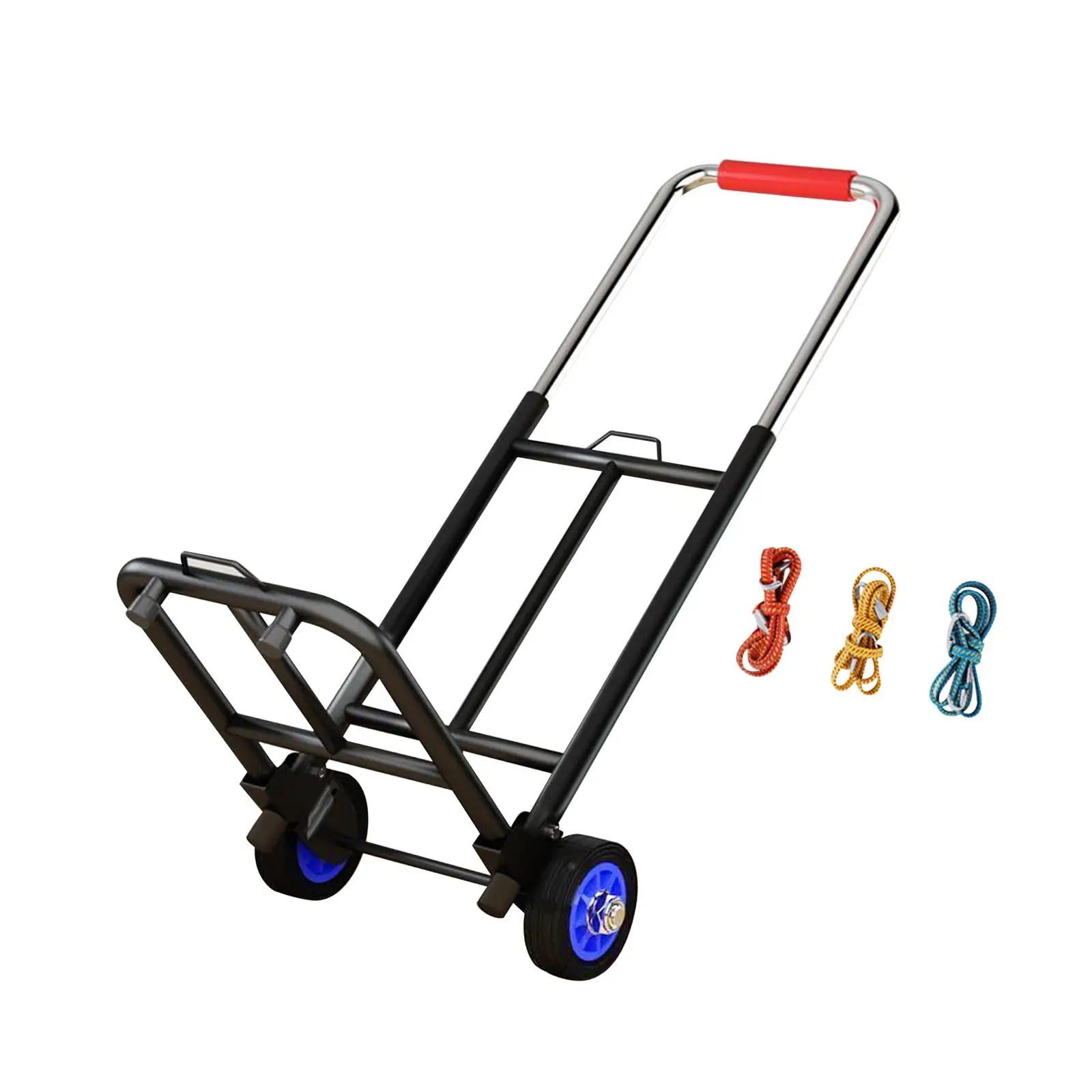 Folding Hand Truck Adjustable Folding Hand Cart Heavy Duty Luggage Cart for Office Moving Shopping Travel Transportation