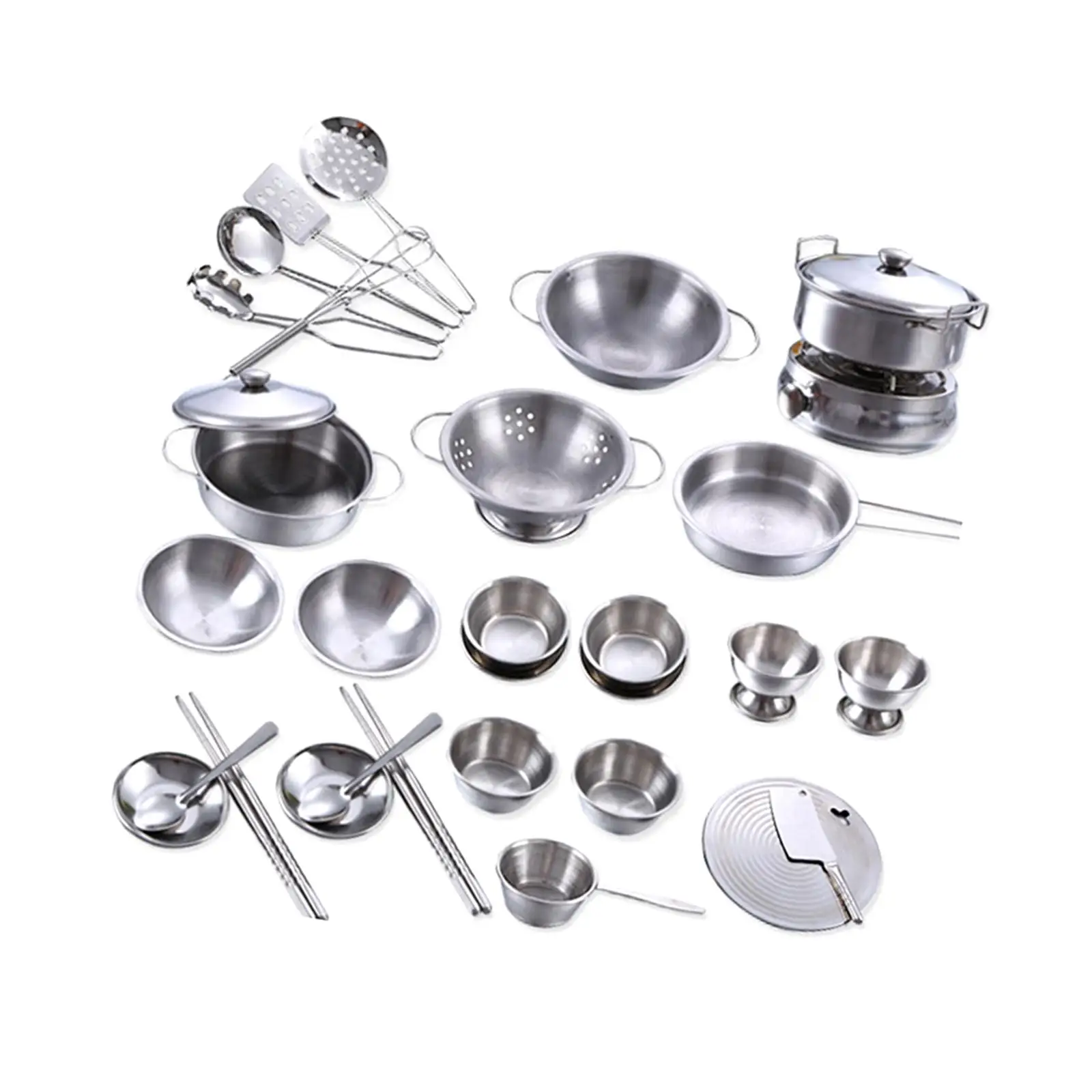 25 Pieces Kids Pretend Play Cookware Set Kitchen Toys Accessories Realistic