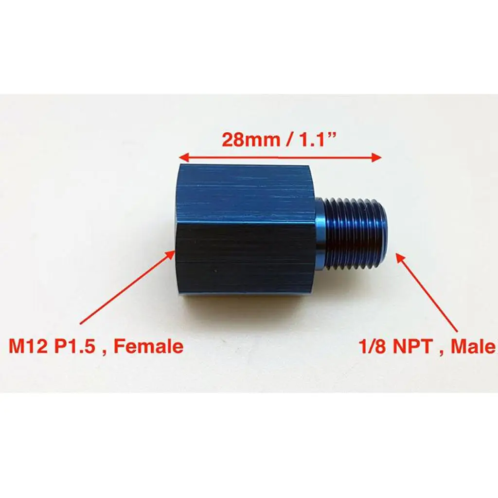 3x  M12x1.5 to 1/8 NPT FUEL ACCESSORY ADAPTER CONNECTOR FITTING