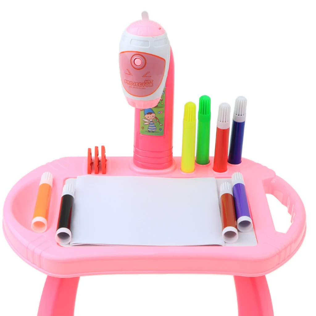  Painting Drawing Board Educational Toy Learning Table Lamp Pink