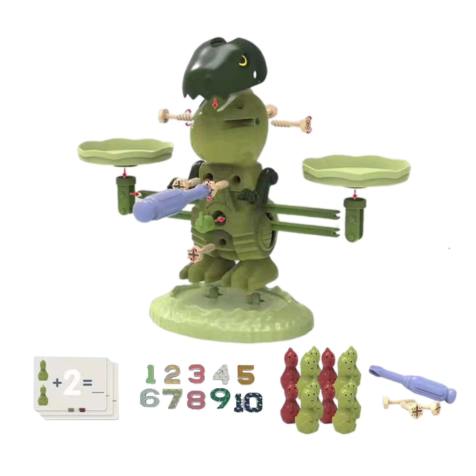 Cool Math Game, Dinosaur Balance Counting Toys for Boys & Girls Educational Number Toy Fun Children`s Gift STEM Learning Age 3+