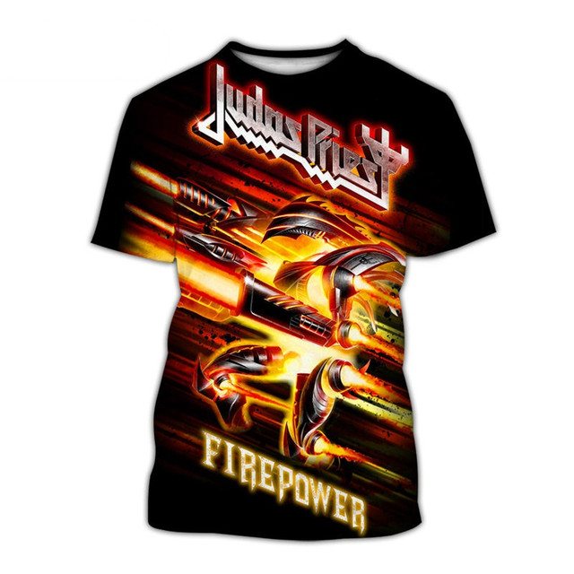 Herren Canada Metal Band T-Shirt - Allover Print Mit Rock Design